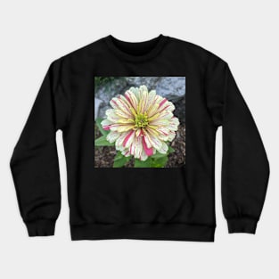 Yellow and Pink Flower Photographic Image Crewneck Sweatshirt